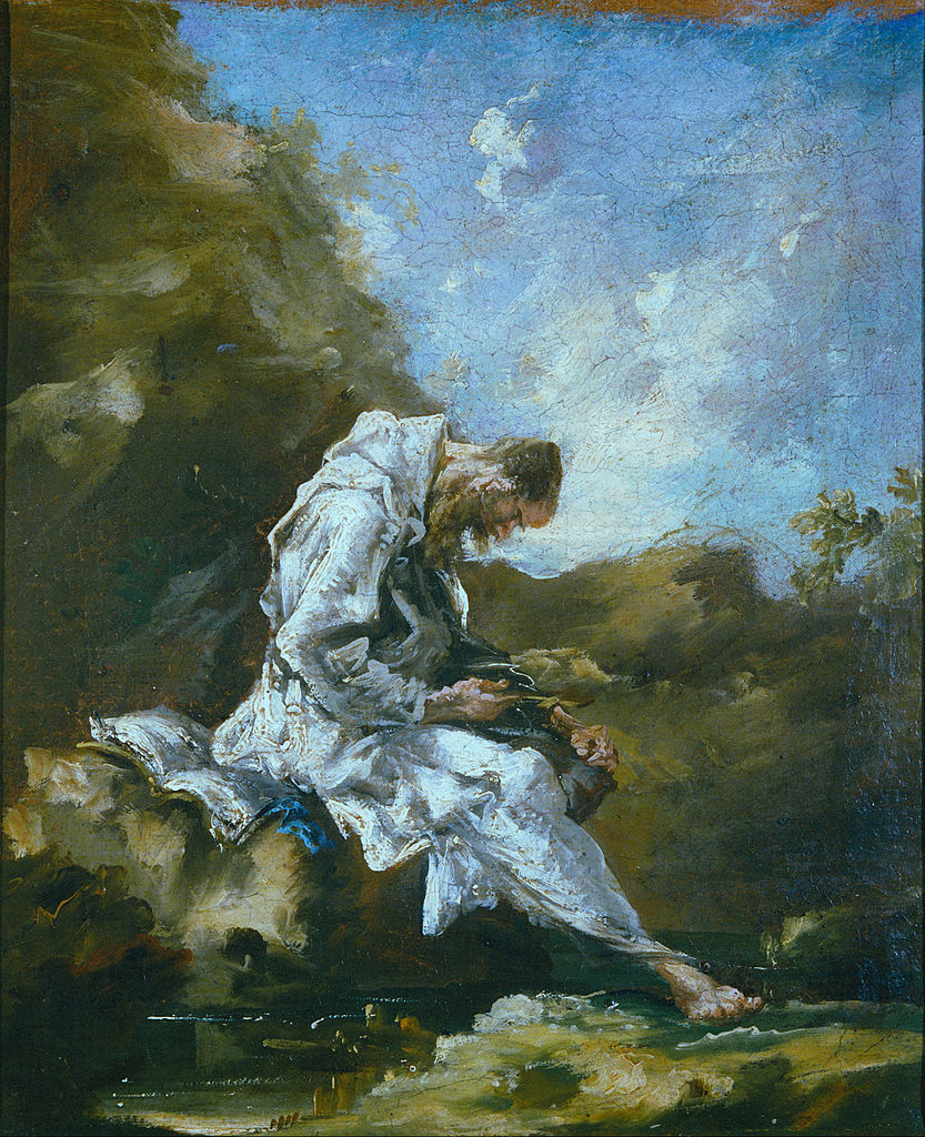 Алессандро Маньяско. Отшельник в пустыне. 1700/1740 г.