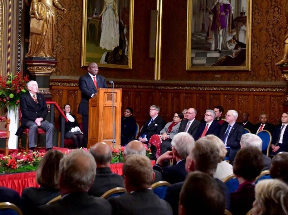 Президент ЮАР Сирил Рамафоса в парламенте Великобритании