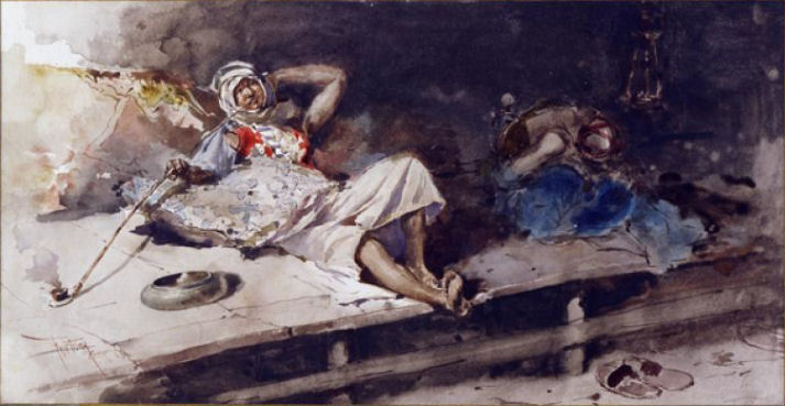 Мариано Фортуни-и-Марсаль. Курильщик опиума. 1867