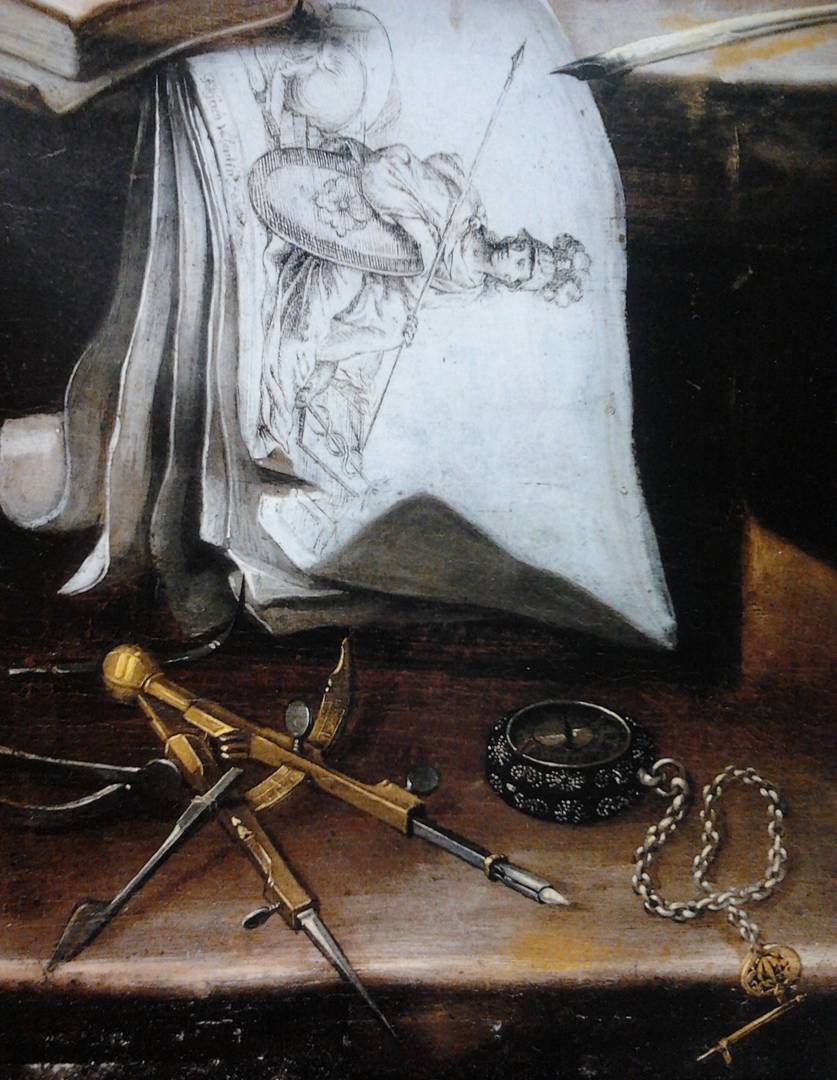 Готфрид Валентин (1661-1711). Натюрморт «Ванитас»(фрагмент). Коллекция музея Иоанна Павла II
