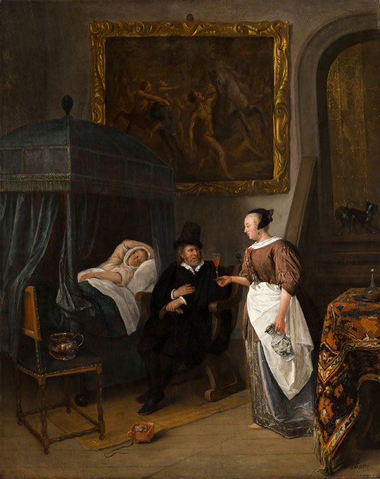 Ян Стен. Посещение врача. 1666-1668