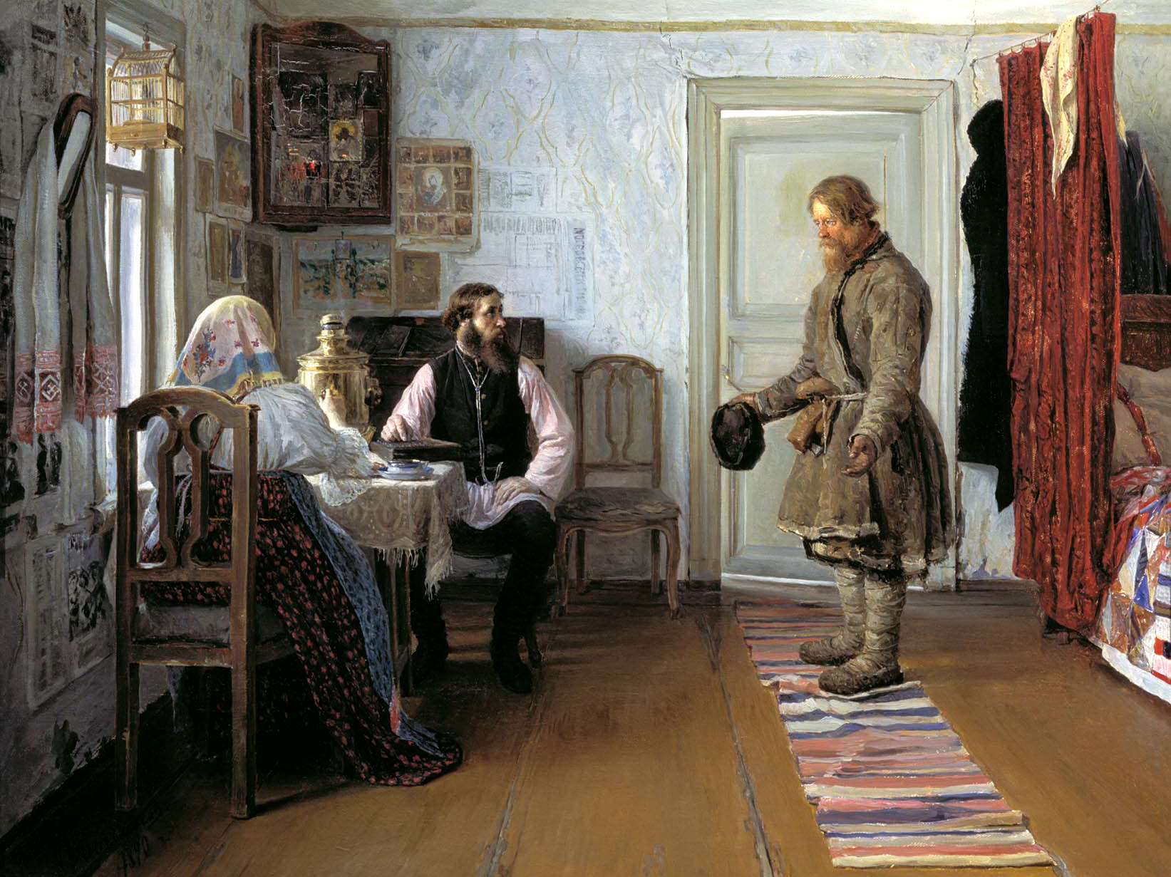 Иван Богданов. За расчётом (фрагмент). 1890
