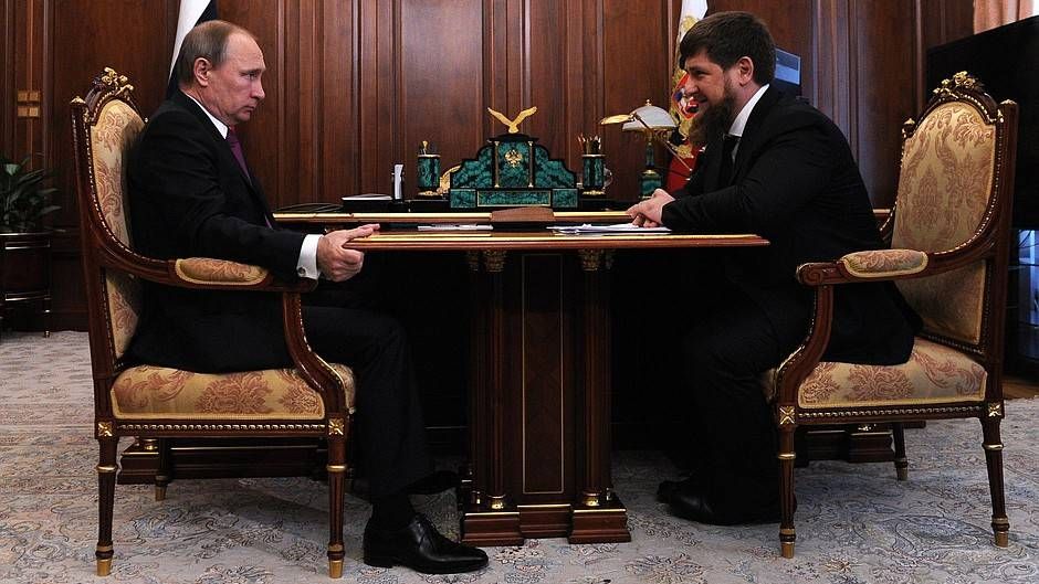 Президент РФ Владимир Путин c главой Чеченской Республики Рамзаном Кадыровым