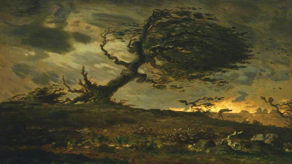 Жан Франсуа Милле. Порыв ветра (фрагмент). 1873