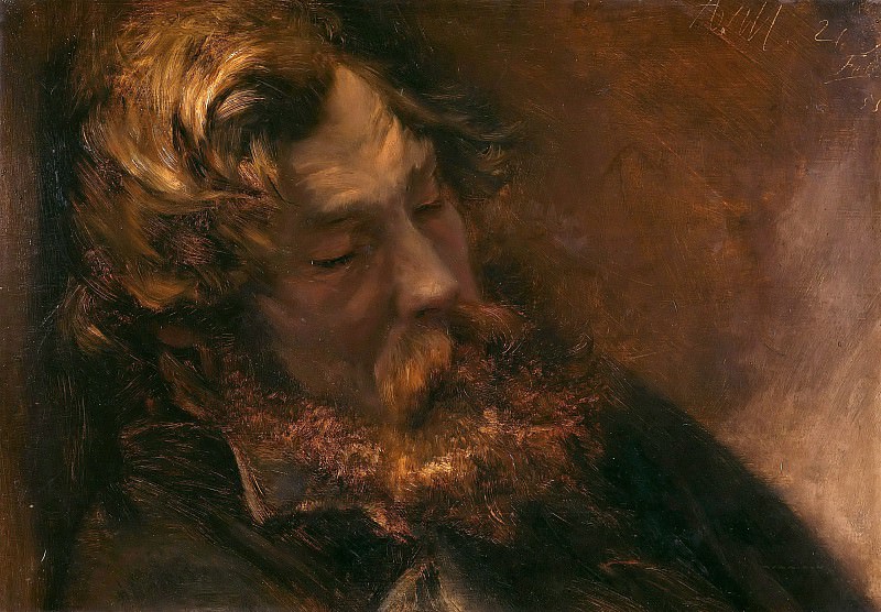 Адольф фон Менцель. Спящий мужчина. 1855