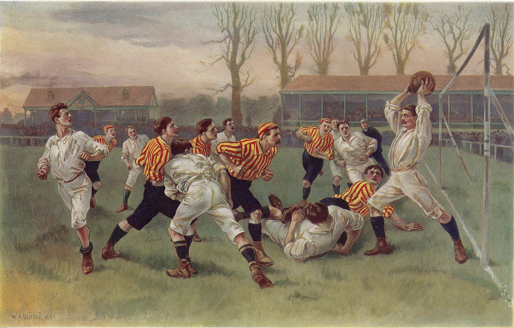 Уильям Хейсман Оверенд. Футбол. 1890 (литография выполнена около 1900)