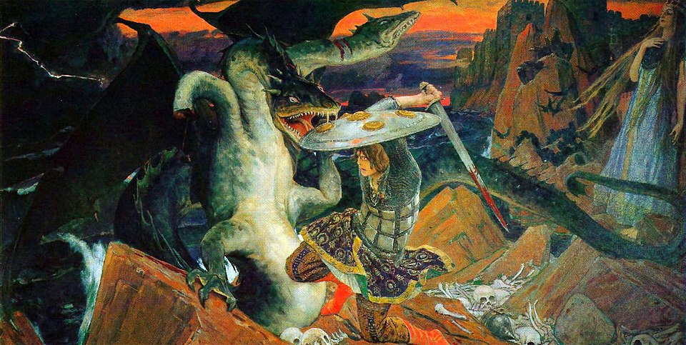 Васнецов. Бой Ивана Царевича со Змеем. 1912