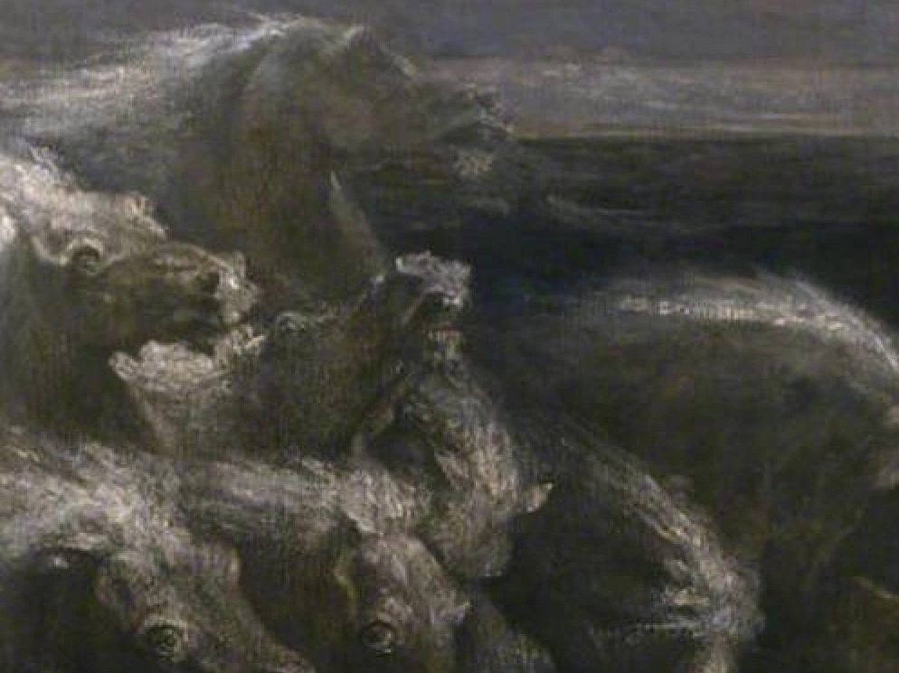 Джордж Фредерик Уоттс. Лошади Нептуна (фрагмент). 1887