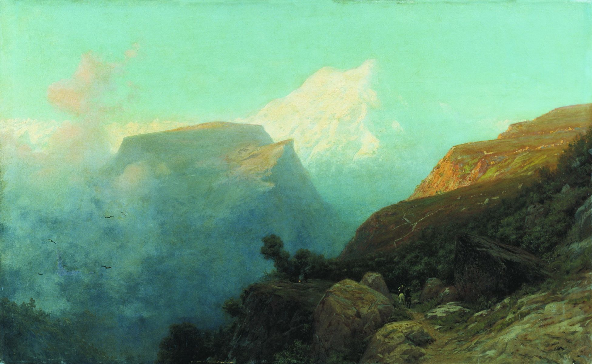 Лев Лагорио. Туман в горах. Кавказ. 1878
