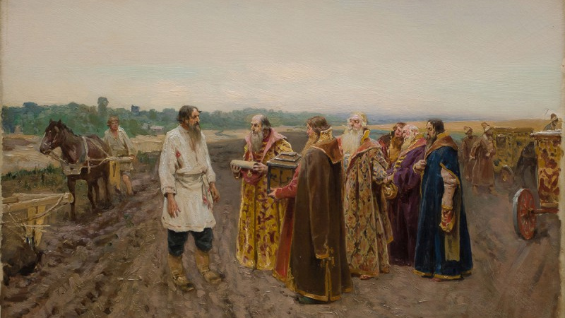 Клавдий Лебедев. Послы к боярину Стрешневу. 1899