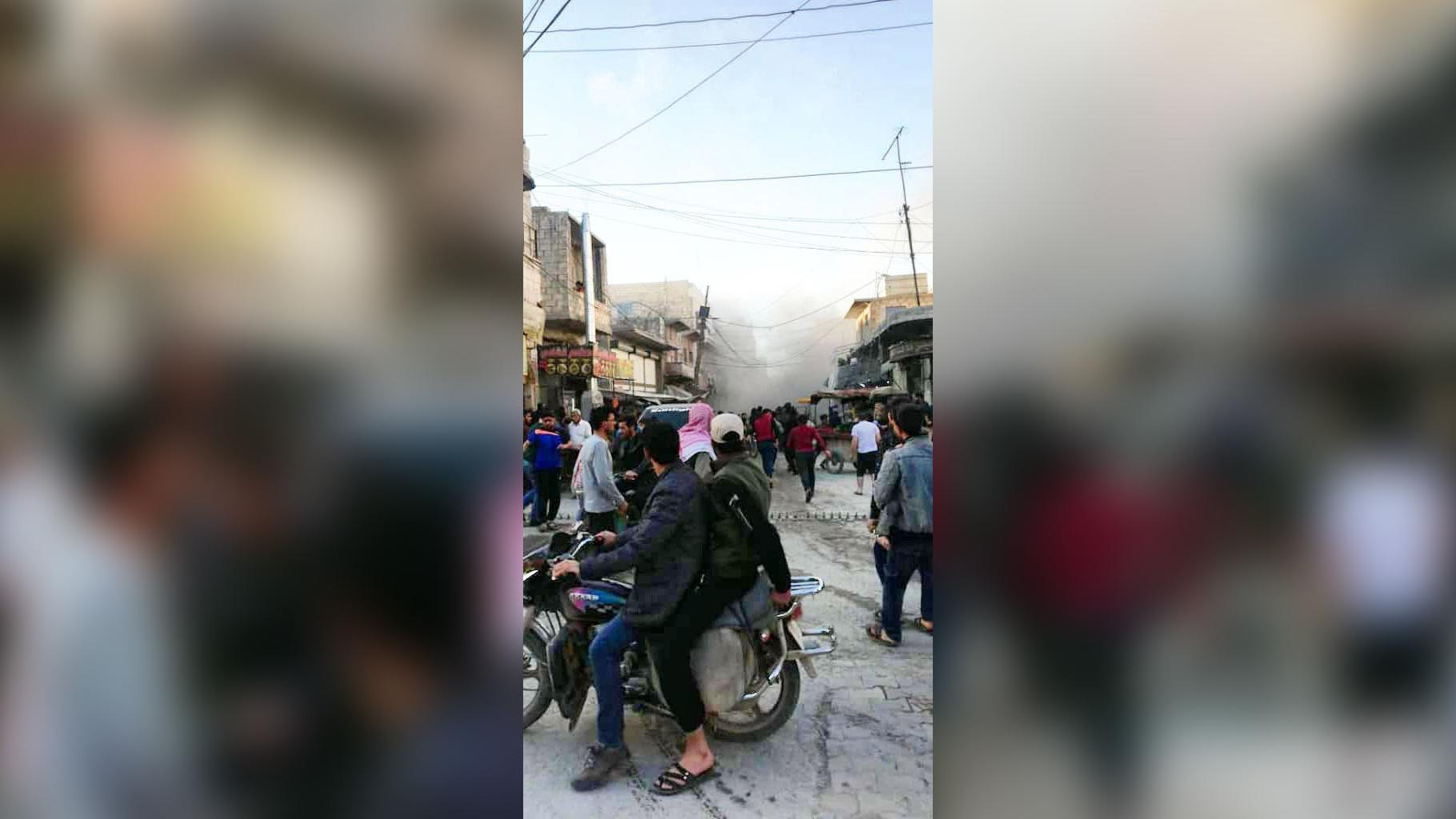 Взрыв на рынке в Аль-Бабе