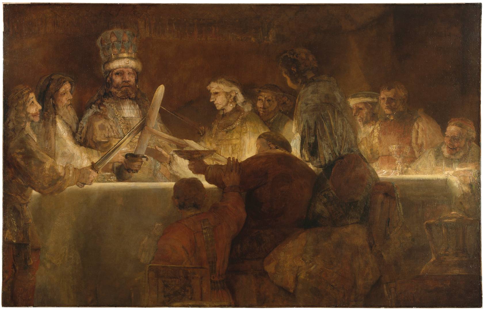 Рембрандт. Заговор Клавдия Цивилиса. 1661
