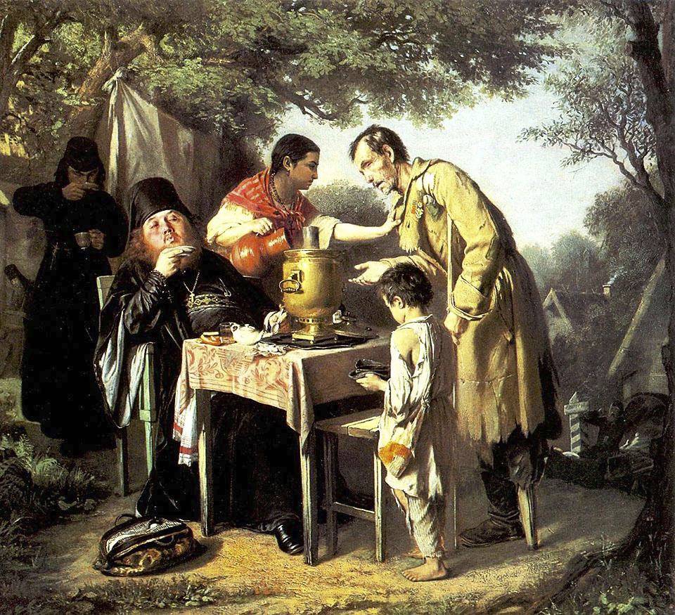 Чаепитие в Мытищах, близ Москвы. 1862 г.