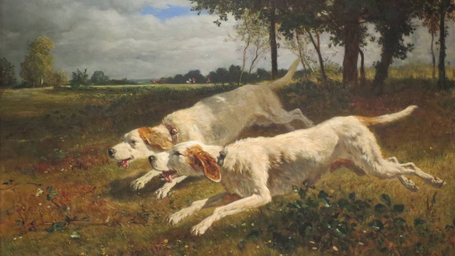 Нарсис Диаз. Бегущие собаки. 1853