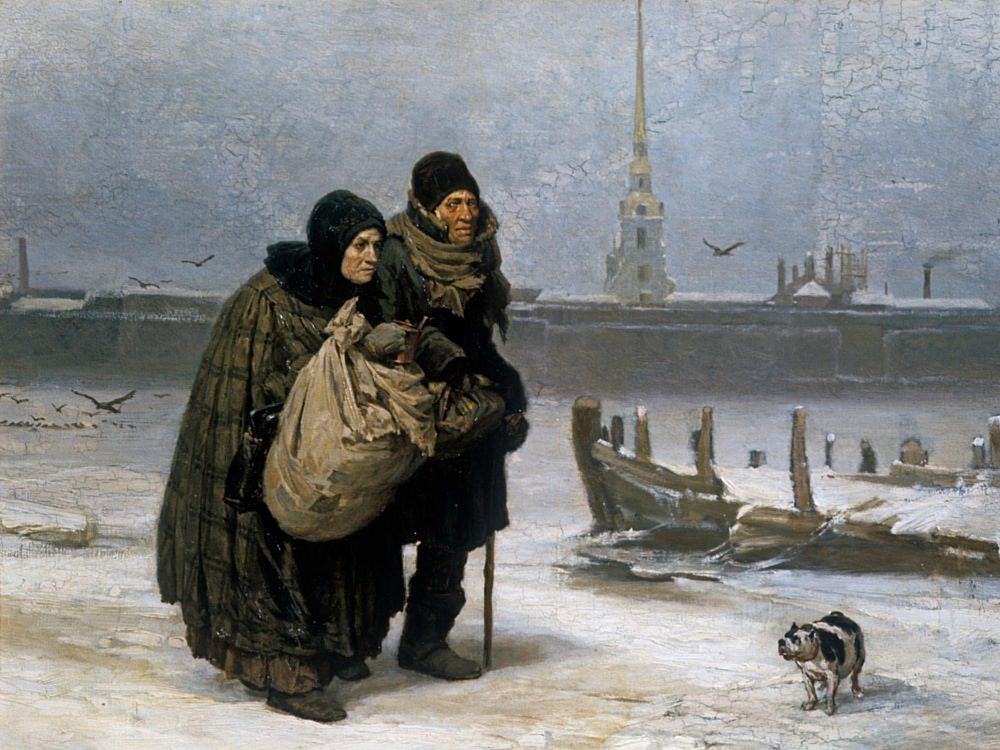 Виктор Васнецов. С квартиры на квартиру (фрагмент). 1876