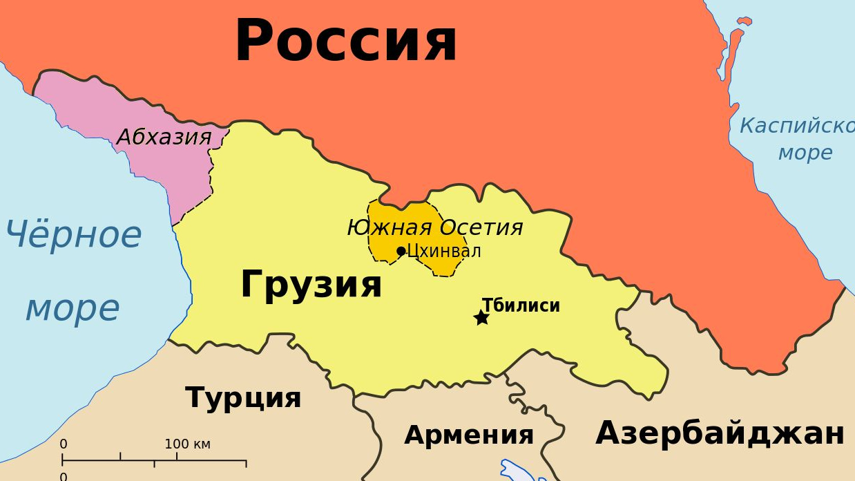 Республика южная осетия карта