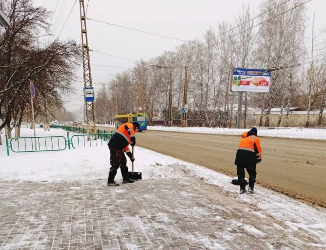 Саранск, уборка снега