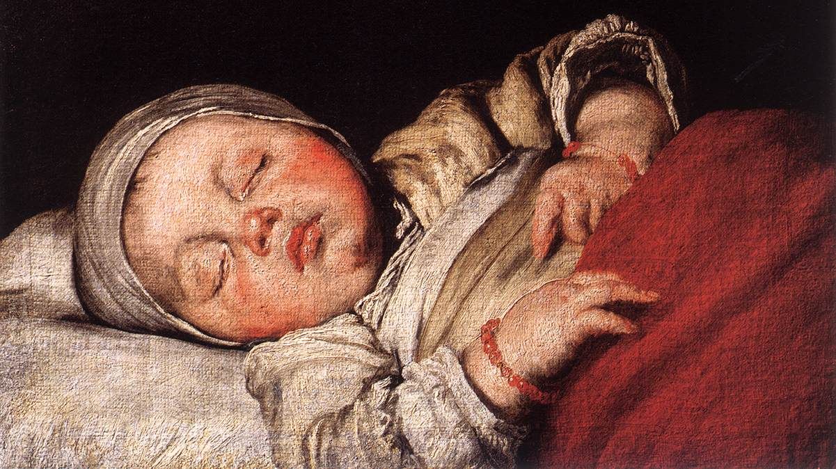 Бернардо Строцци. Спящий ребёнок. XVII век