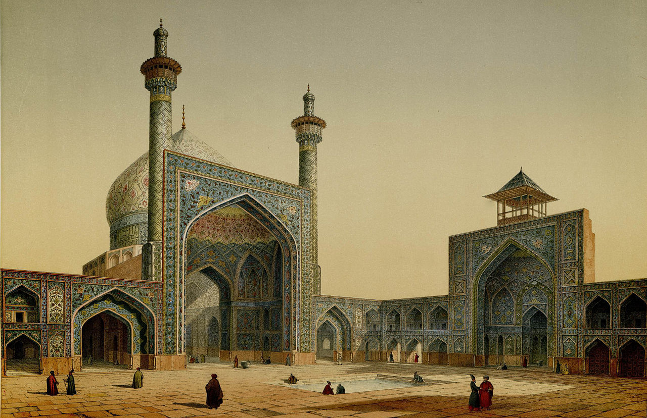 Эжен Фланден. Мечеть Имама в Исфакане. 1840