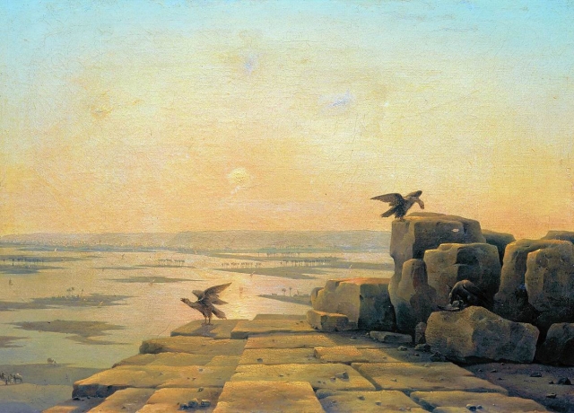 Григорий Чернецов. Разлив Нила. 1842