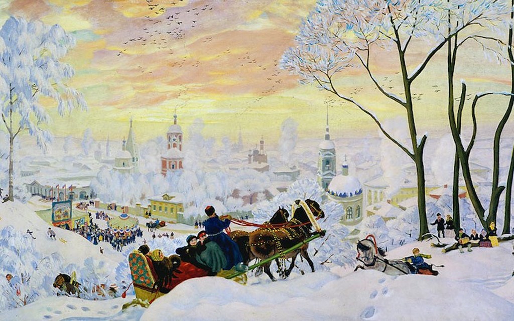 Борис Кустодиев. Зима. 1916.