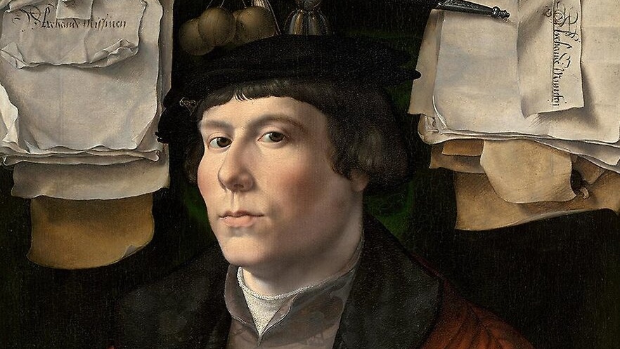 Меняла Ростовщик Ян Госсарт. Портрет молодого банкира. 1530