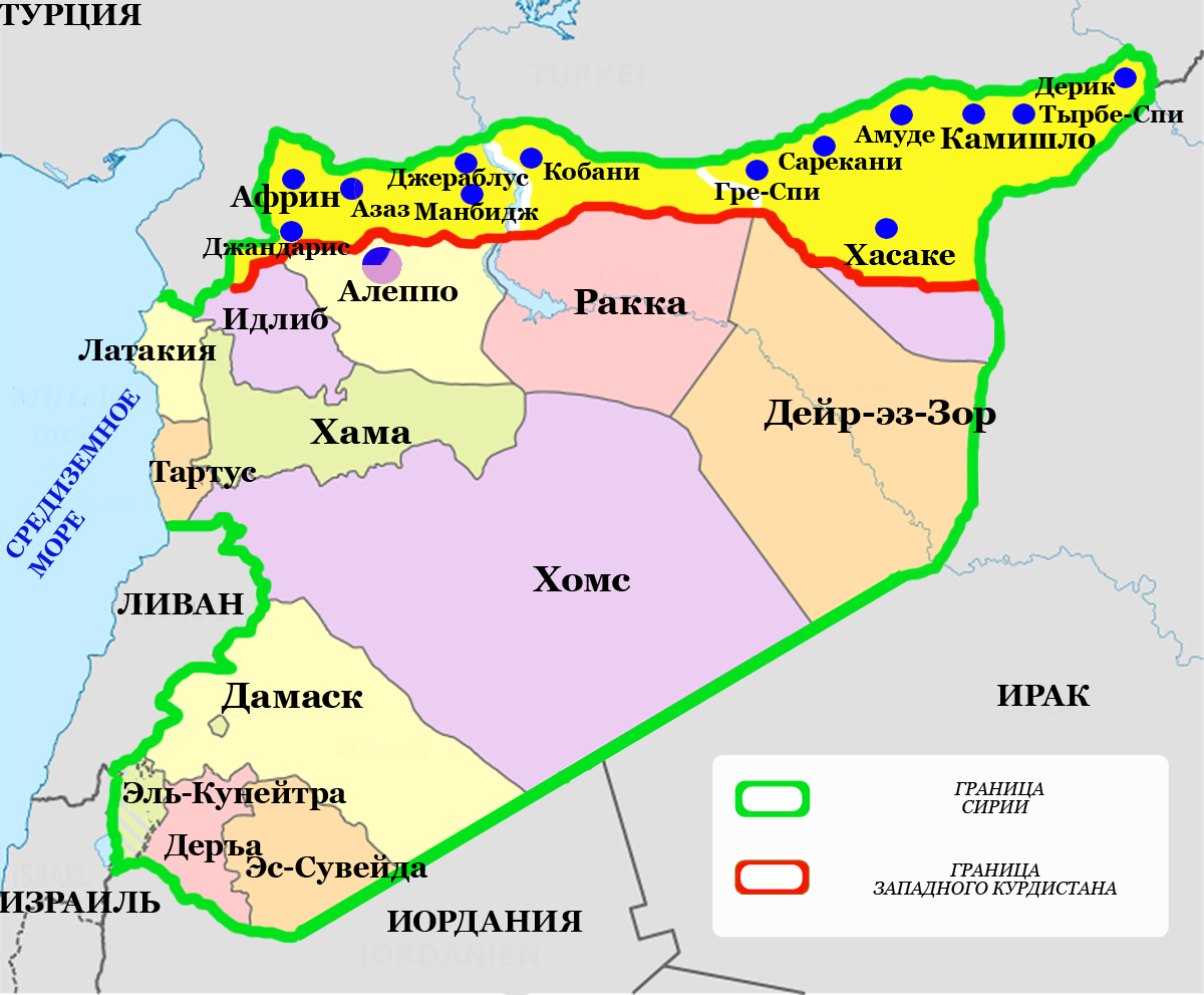 Столица сирии карта