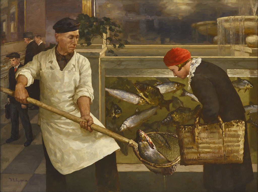 Ю. Клевер. В рыбном магазине. 1938