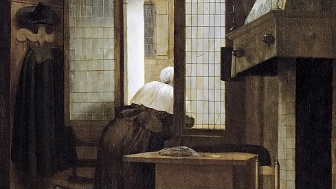Якоб Врель. Женщина в окне (фрагмент). 1654