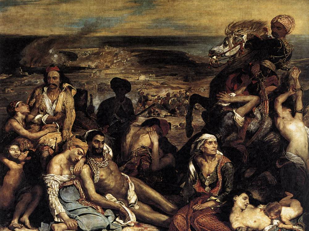 Эжен Делакруа. Резня на Хиосе (фрагмент). 1824