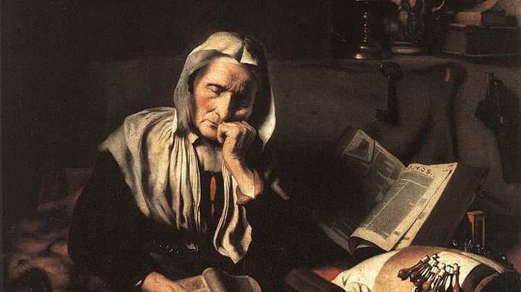 Николас Мас. Старость — не радость (фрагмент). 1656