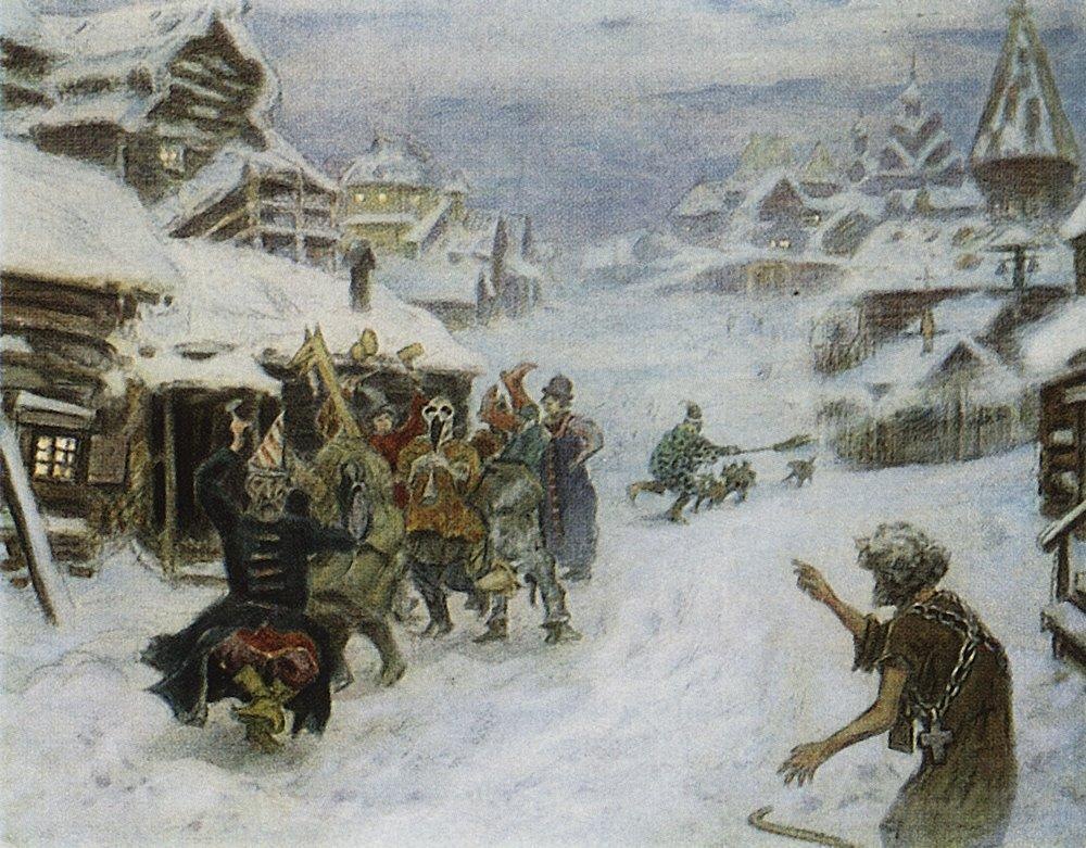 Аполлинарий Михайлович Васнецов. Скоморохи. 1904