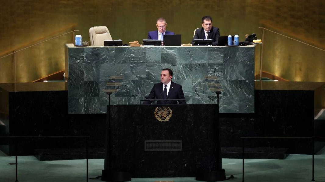 Премьер-министр Грузии Ираклий Гарибашвили на сессии Генассамблеи ООН