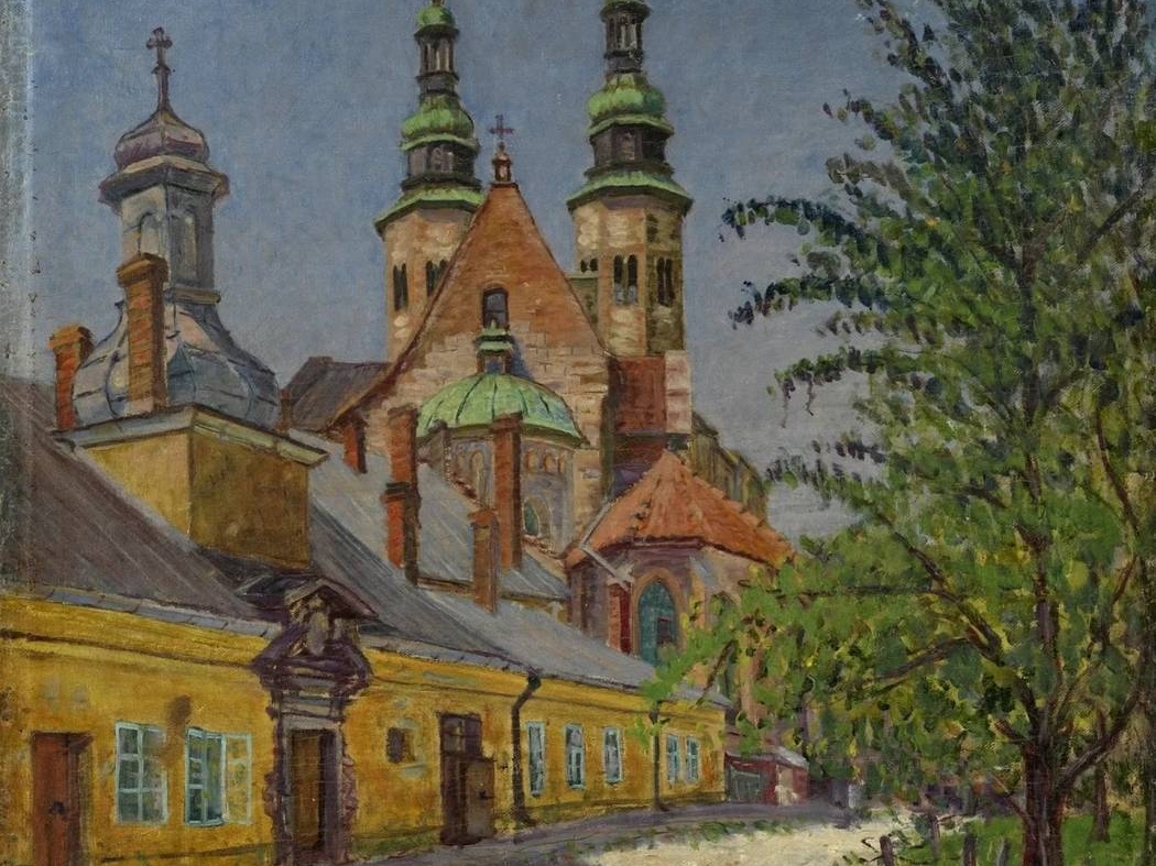 Николай Богданов-Бельский. Вид церкви (фрагмент). Конец XIX века