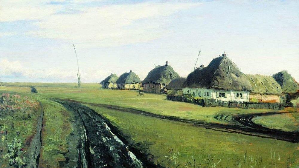 Василий Поленов. Дорога у деревни. 1877