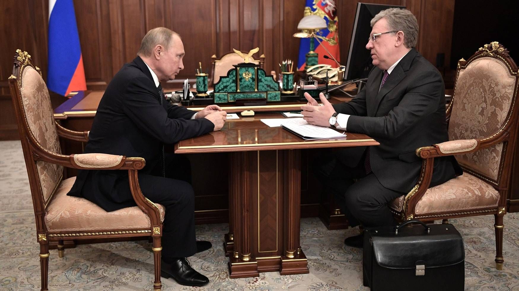 Владимир Путин с председателем Счётной палаты Алексеем Кудриным