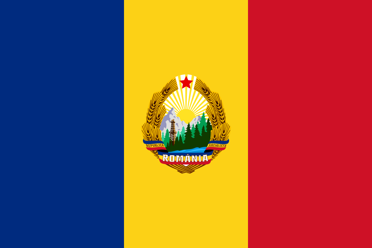 Флаг Социалистической Республики Румыния (1965–1989)