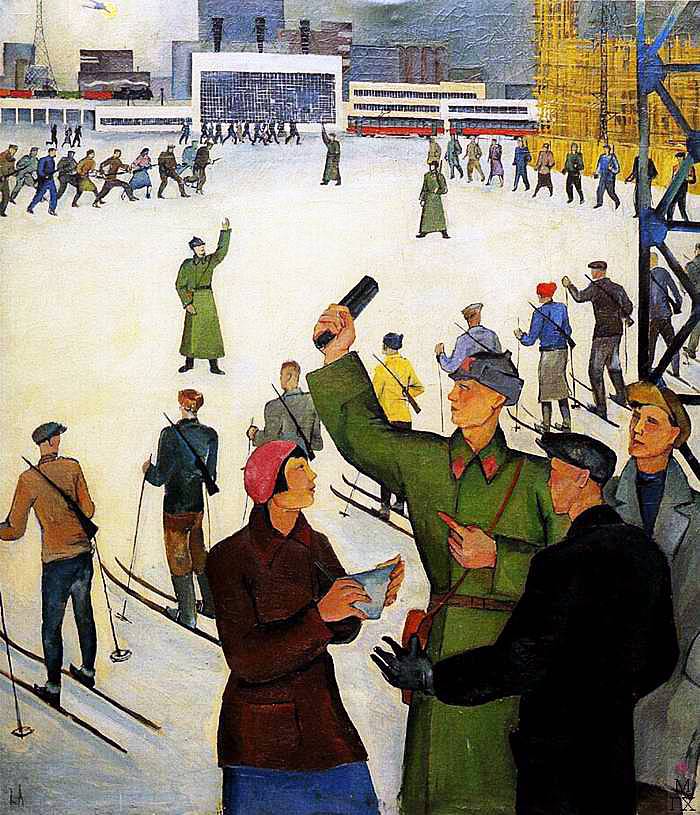 Вера Ливанова. Подготовка рабочих к обороне. 1932