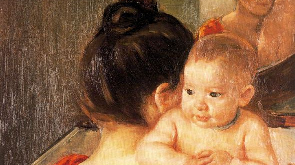 Кассат Мэри. Мать и дитя (фрагмент). 1900