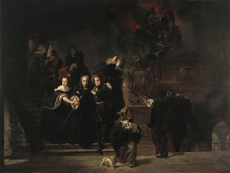 Йохан Фредрик Хёкерт. Пожар в Королевском дворце, Стокгольм, 7 мая 1697 г.