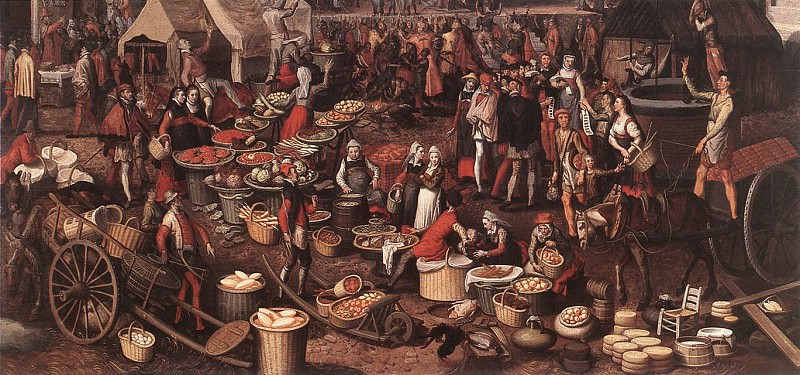 Питер Артсен. Рынок (фрагмент). до 1575