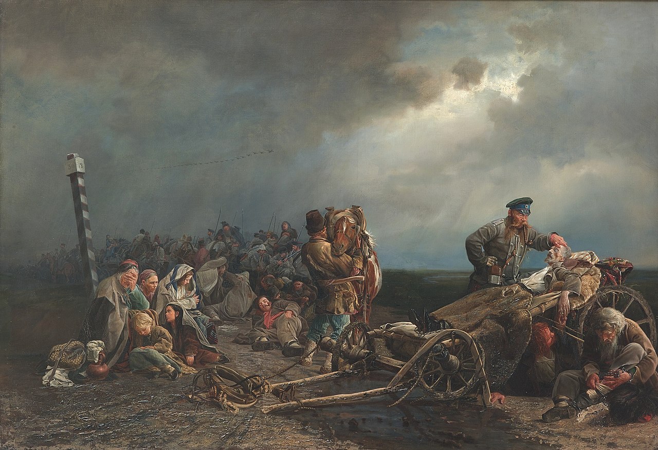 Валерий Якоби. Привал арестантов. 1861