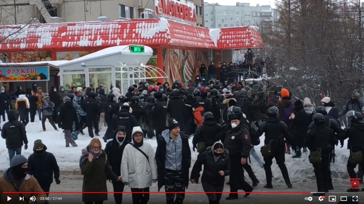 Цитата из видео «Протесты в ТОЛЬЯТТИ 23.01.2021» пользователя «Эксельсиор». yuotube.com