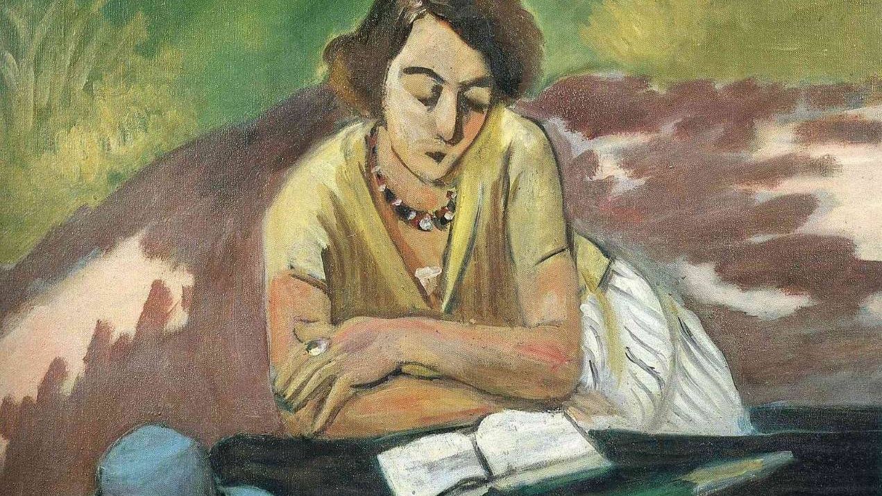 Анри Матисс. Читающая женщина с зонтиком. 1921