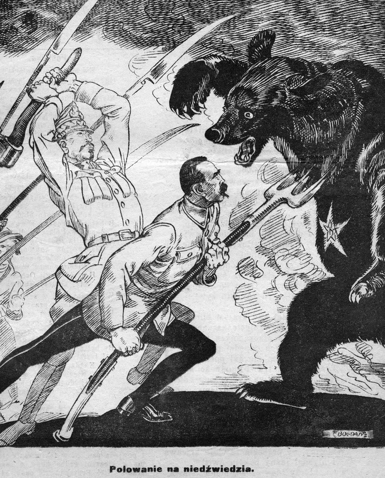 Б. Новаховский. «Охота на медведя». 1920