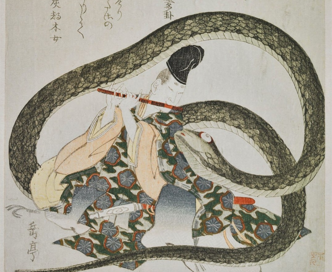 «Змея» Yashima Gakutei 1833 (фрагмент)