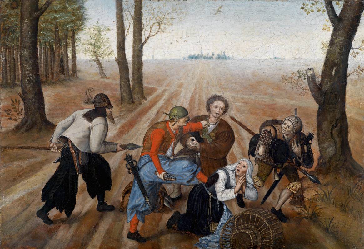 Питер Брейгель Младший. Ограбление крестьян. 1613