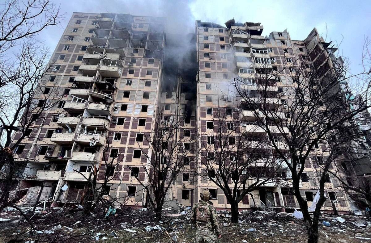 Жилые дома после удара ВСУ. ДНР