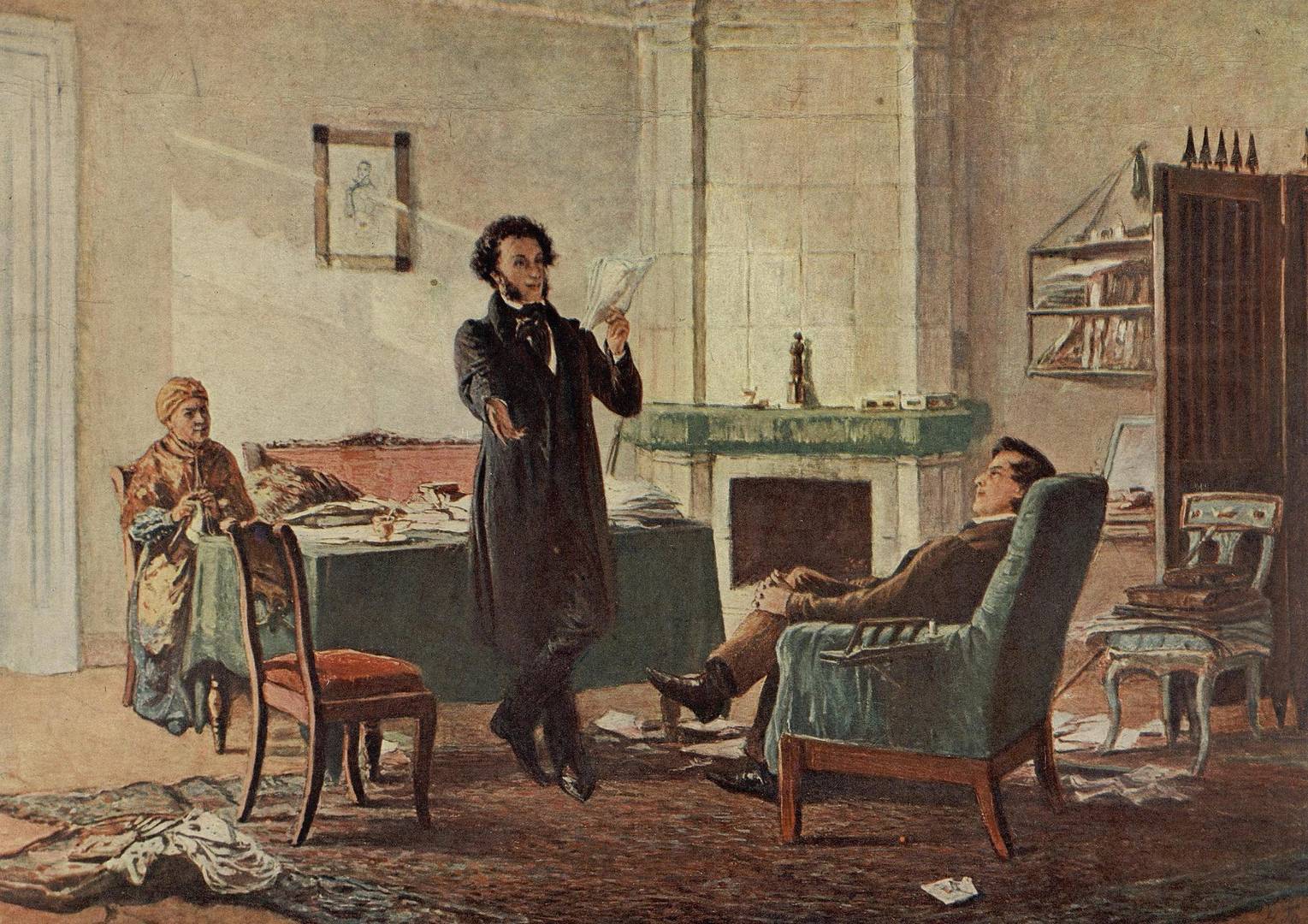 Николай Ге. А. С. Пушкин в селе Михайловском. 1875