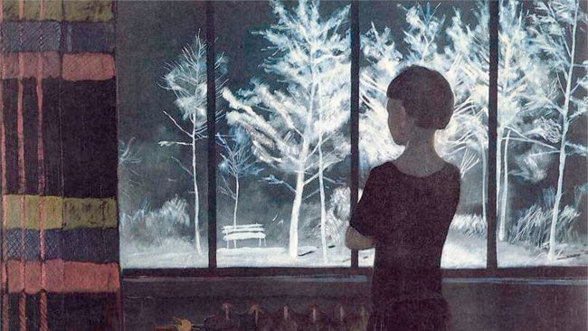  Александр Дейнека. Девочка у окна. Зима (фрагмент). 1933